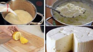 Învață să prepari o brânză de casă gustoasă și sănătoasă dintr-un litru de lapte, iaurt și o bucată de lămâie!