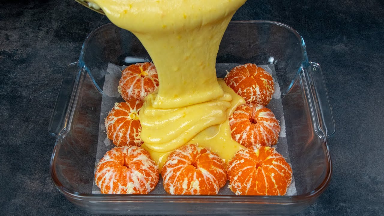 Prajitura cu mandarine proaspete si si caramel, care arata deosebit si are gust minunat. Am obtinut cea mai delicioasa si rapida prajitura