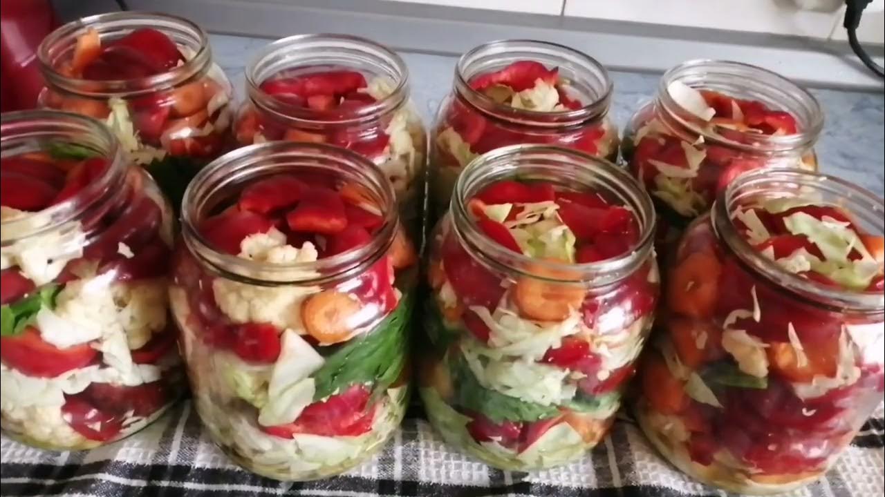 Gogosari deliciosi si crocanti cu conopida in otet si cu frunze de visin