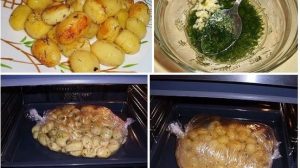 Cartofi la cuptor cu usturoi, copți în pungă – garnitură ideală pentru orice friptura